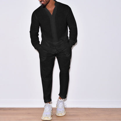 camicie a maniche lunghe traspiranti da uomo e pantaloni casual