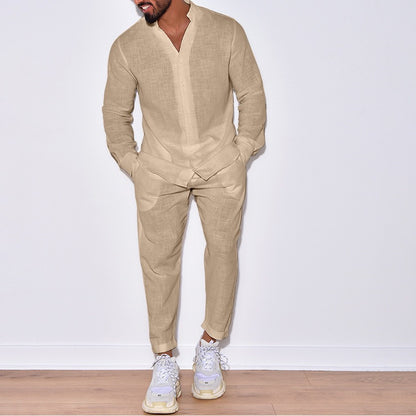 camicie a maniche lunghe traspiranti da uomo e pantaloni casual
